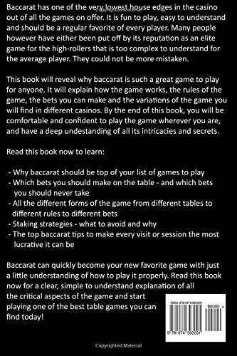How To Play Baccarat The Guide To Baccarat Strategy Rules and Tips for Greater Profits Paperback August 9 2017 0 0